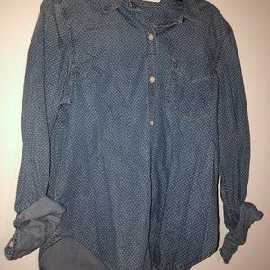 Gap Dotted Denim Button Up